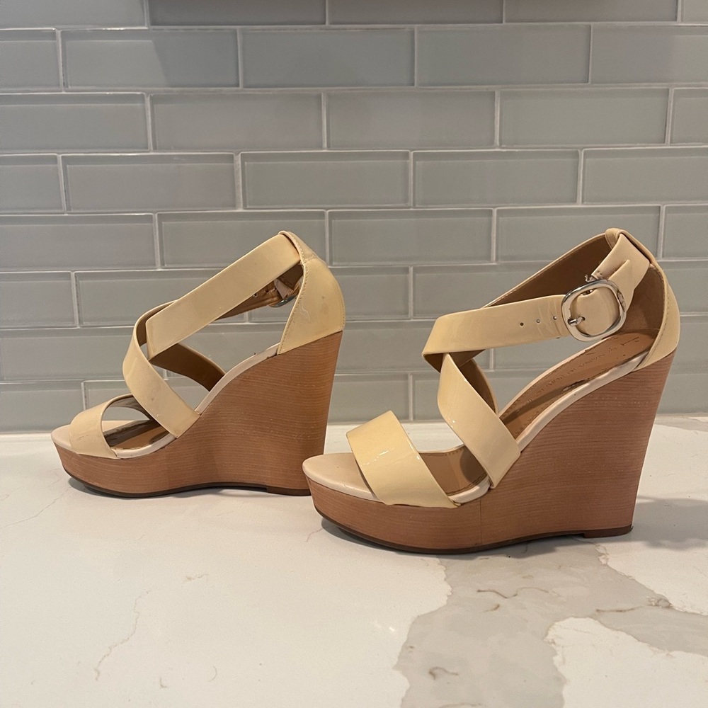Platform Cream Wedges